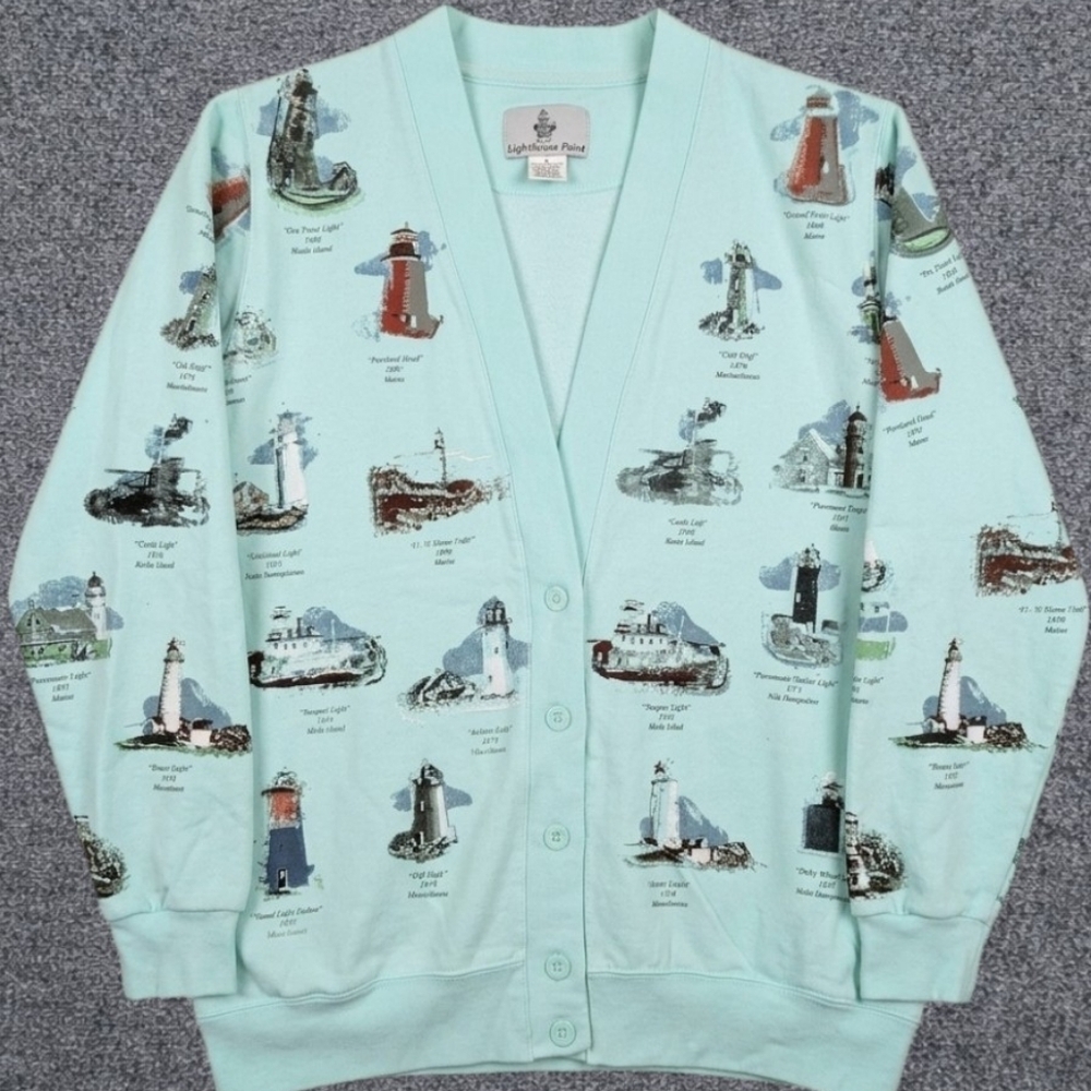 Womens Mint Green Button-Front Cardigan